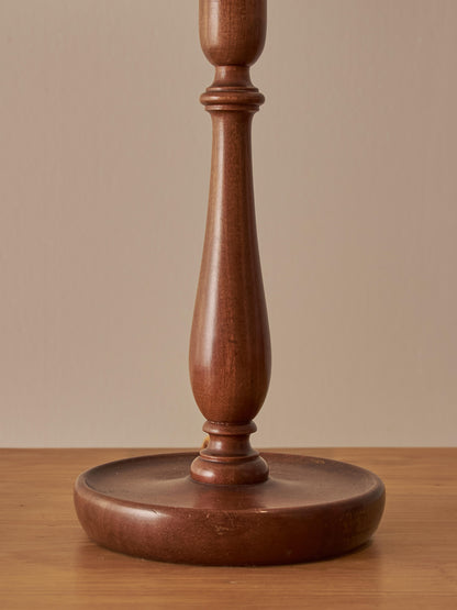Vintage beech-turned table lamp