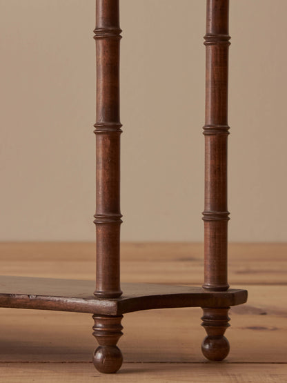 French vintage faux bamboo wall-hanging shelf