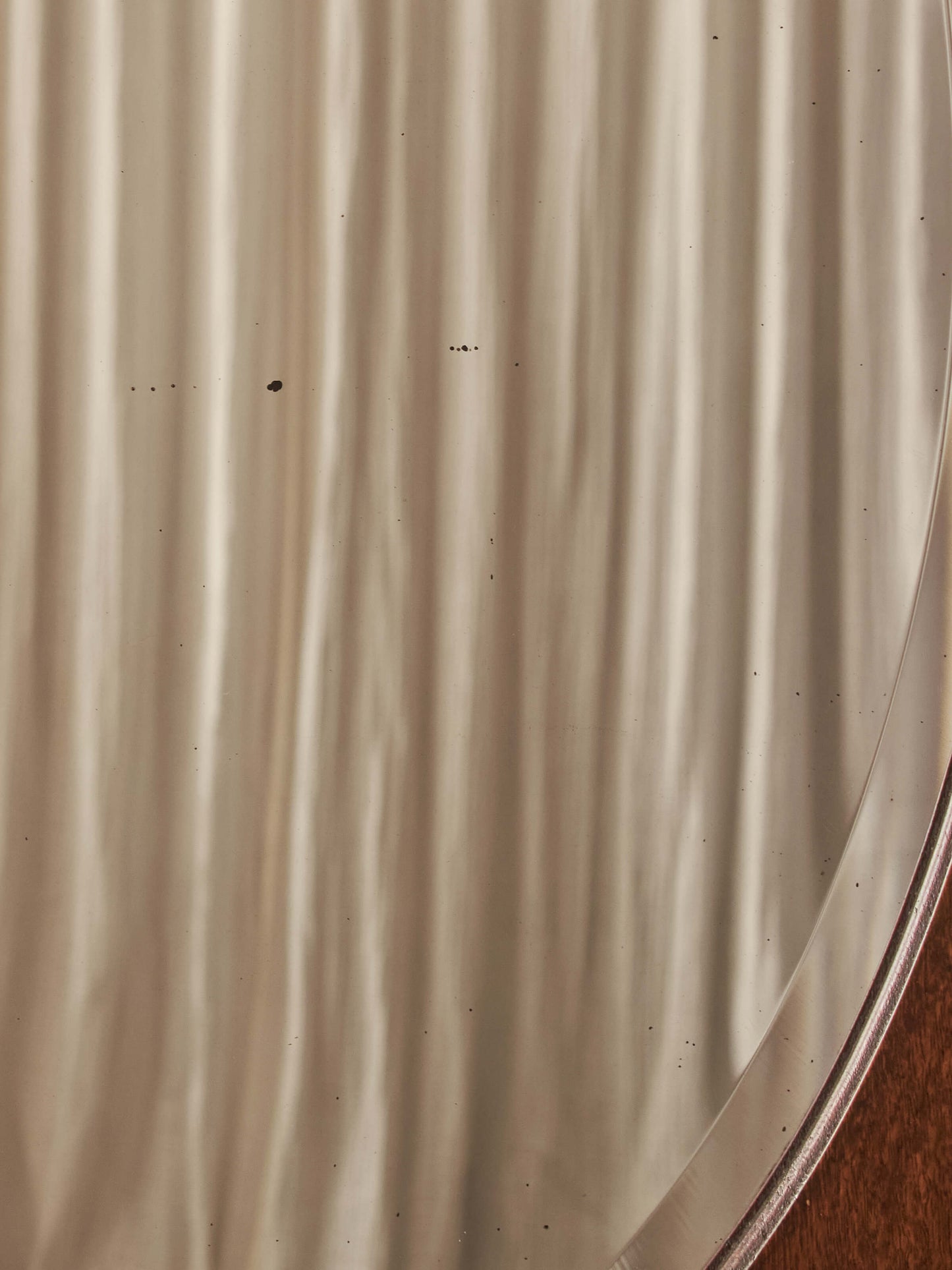 Edwardian oak oval mirror