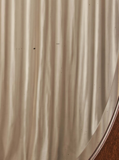 Edwardian oak oval mirror