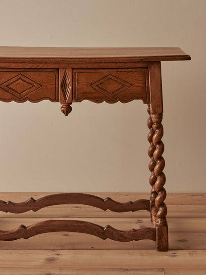 Antique Spanish walnut console table