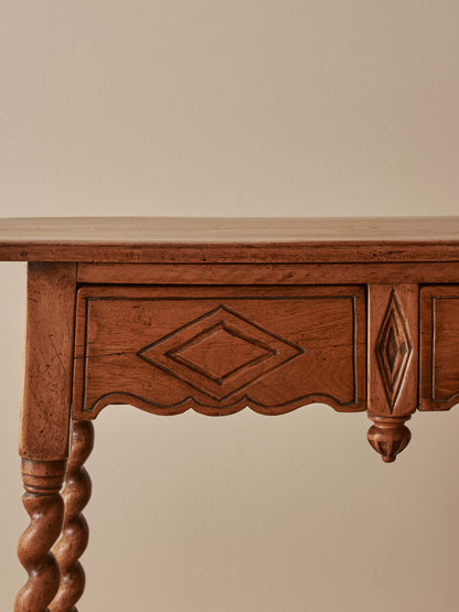 Antique Spanish walnut console table