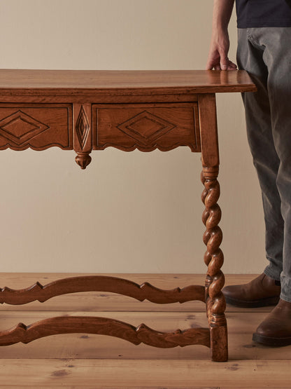 Antique Spanish walnut console table