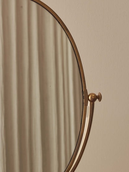Mid-century brass Peerage vanity mirror
