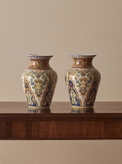 Pair of French 19th-century faience vases