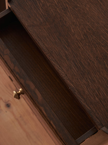 Pair of vintage oak French bedside tables