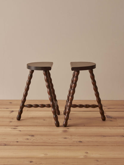 French vintage bobbin stool
