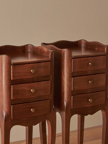 Pair of French vintage petite bedside tables