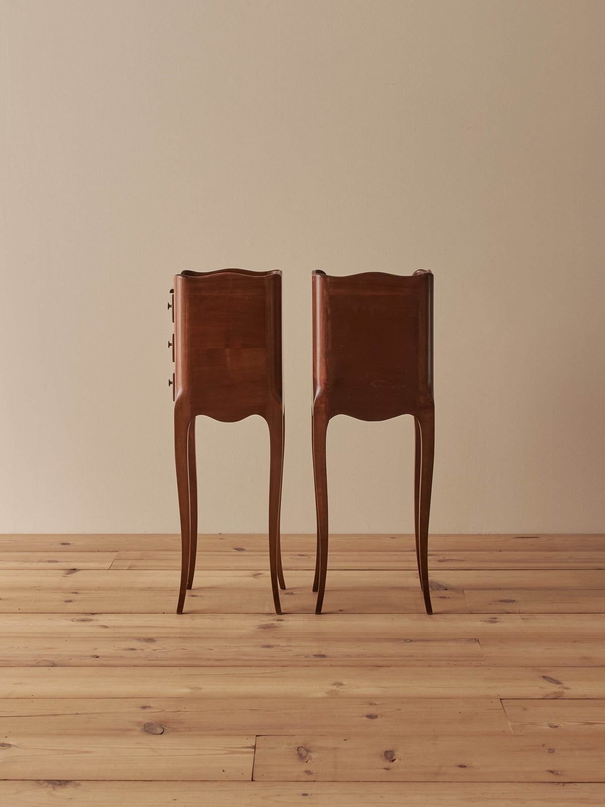 Pair of French vintage petite bedside tables