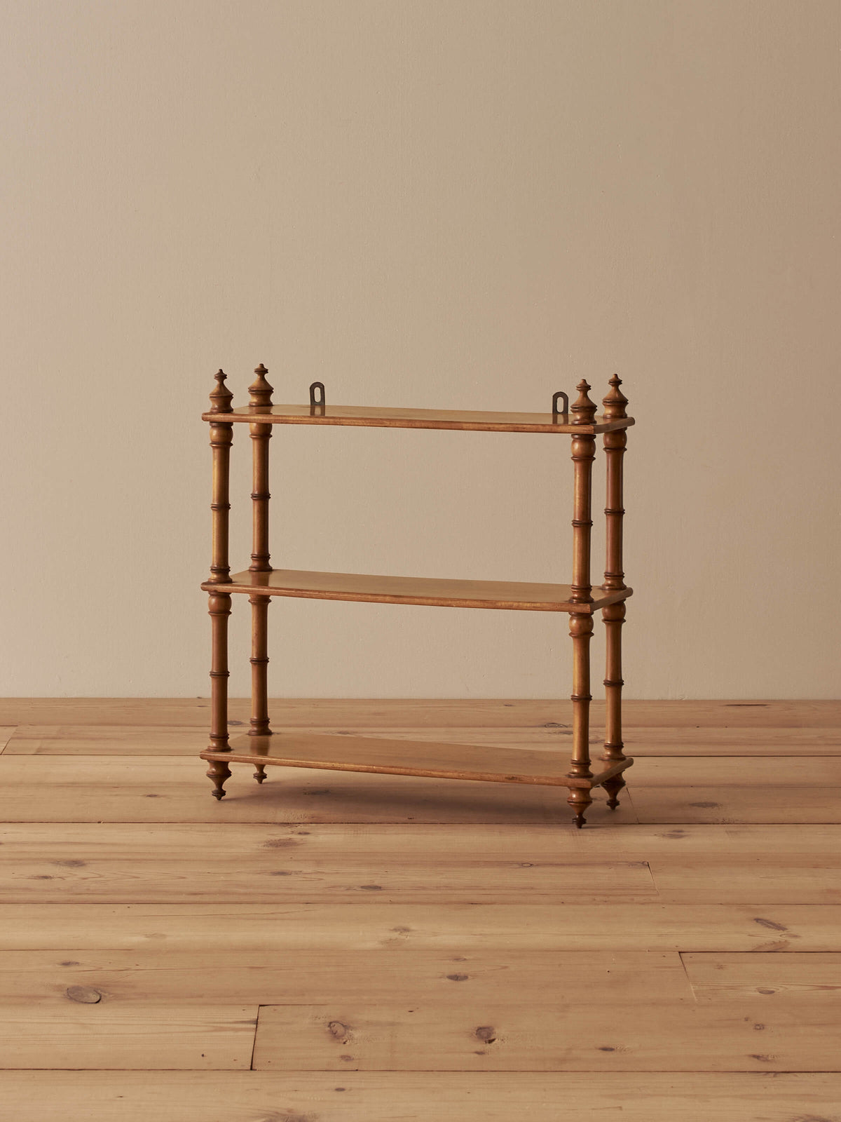 French vintage cherry faux-bamboo wall shelf