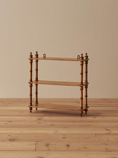 French vintage cherry faux-bamboo wall shelf