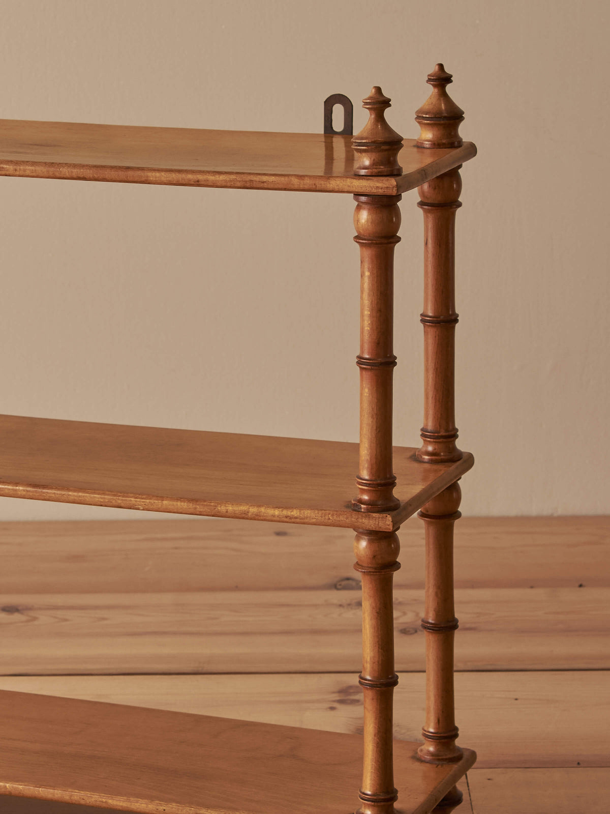 French vintage cherry faux-bamboo wall shelf