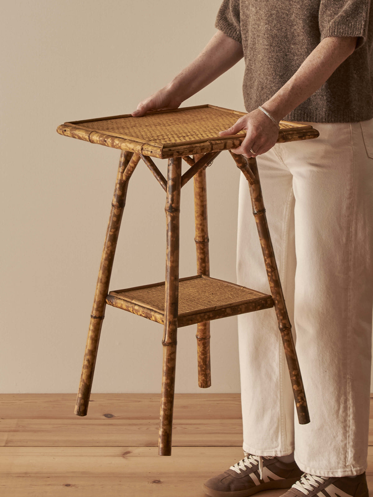 Victorian tiger bamboo side table