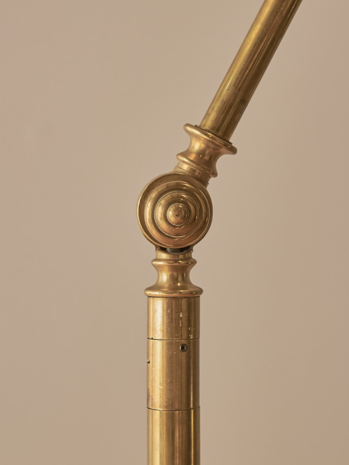 Mid-century brass clam floor lamp