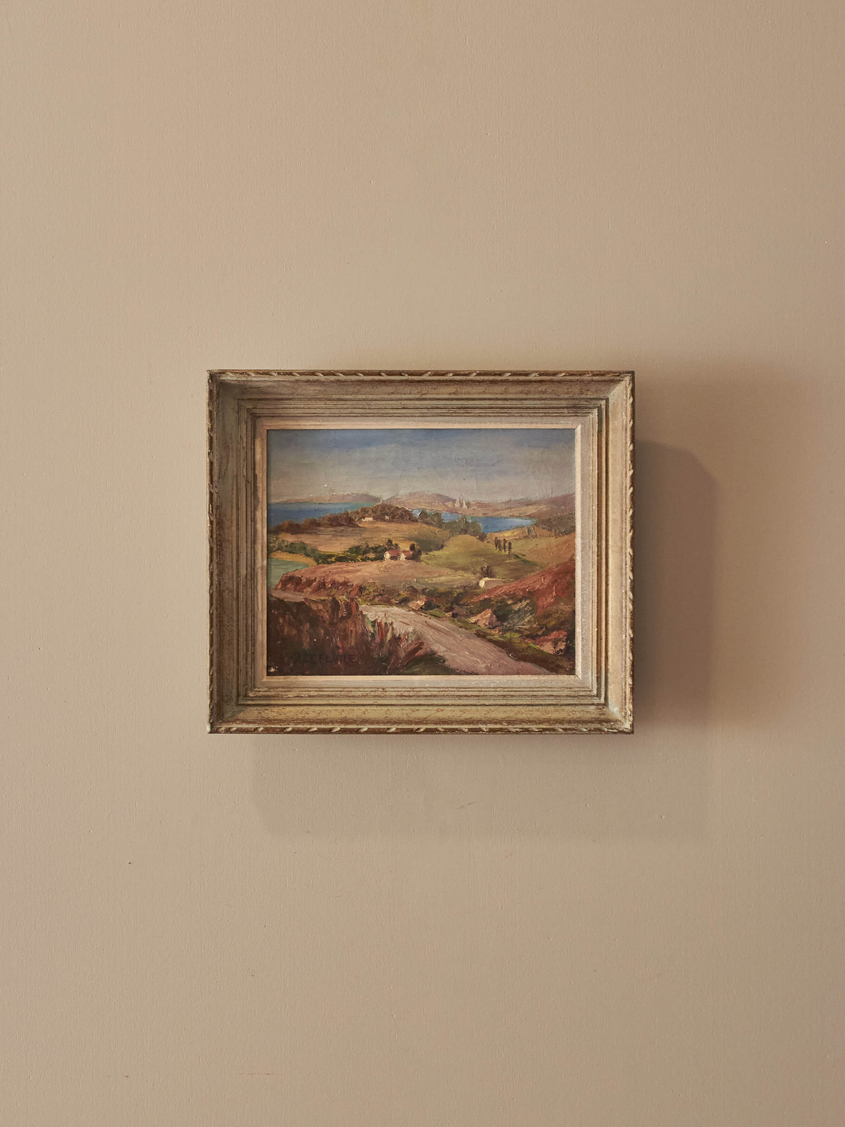 French mid-century landscape oil on canvas