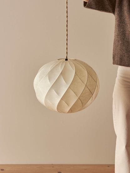 Italian mid-century cocoon pendant shade