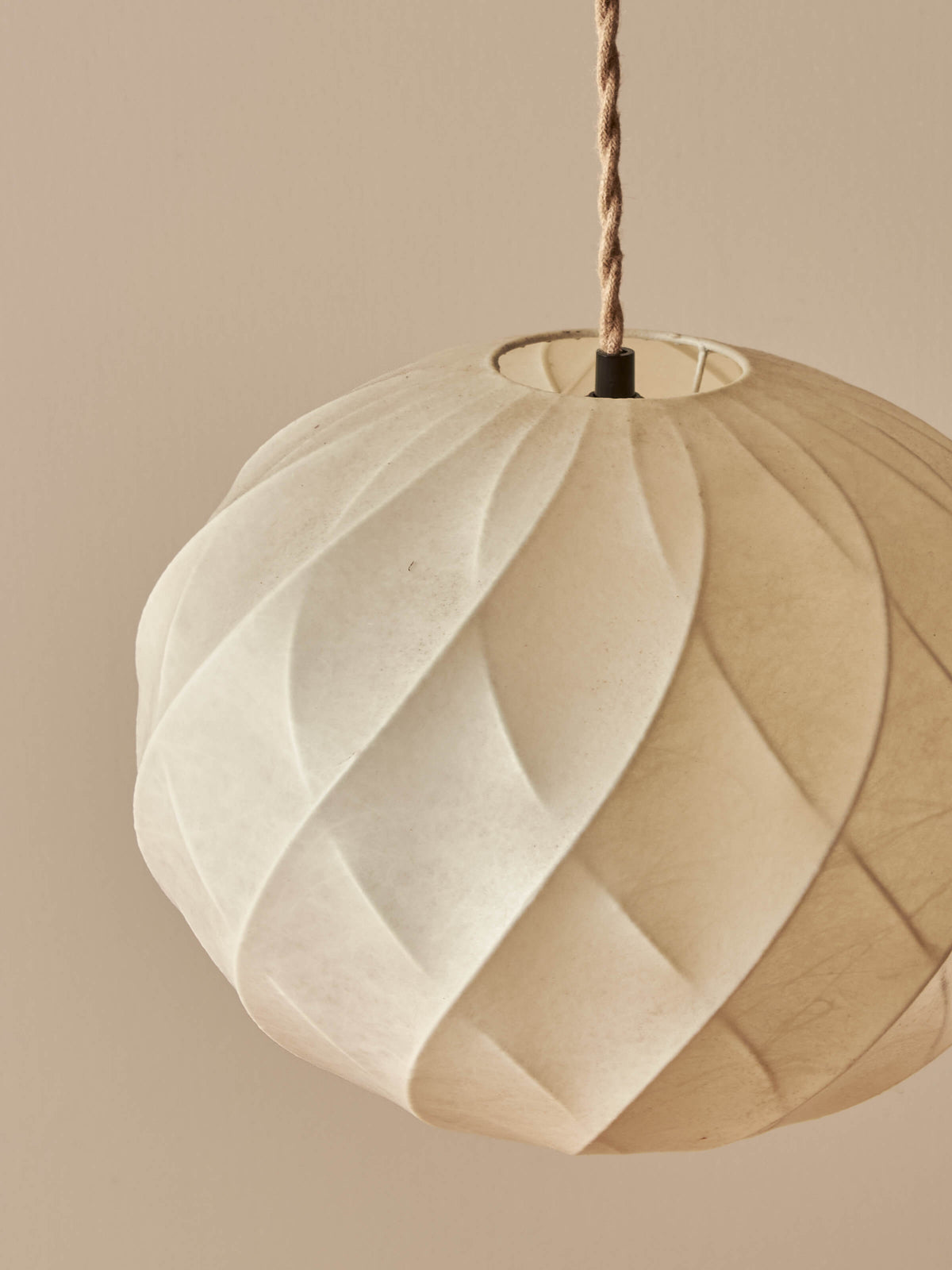 Italian mid-century cocoon pendant shade