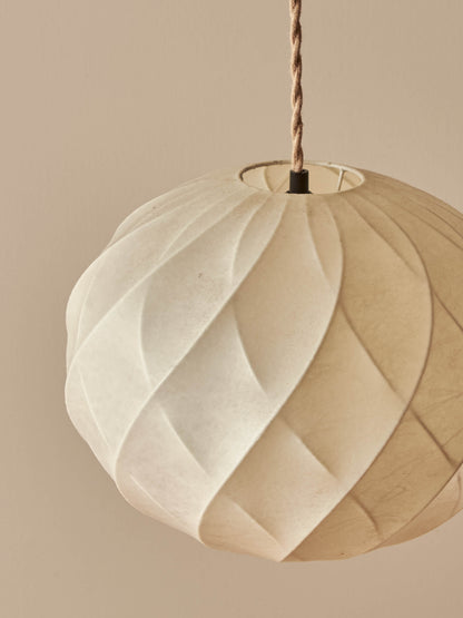 Italian mid-century cocoon pendant shade