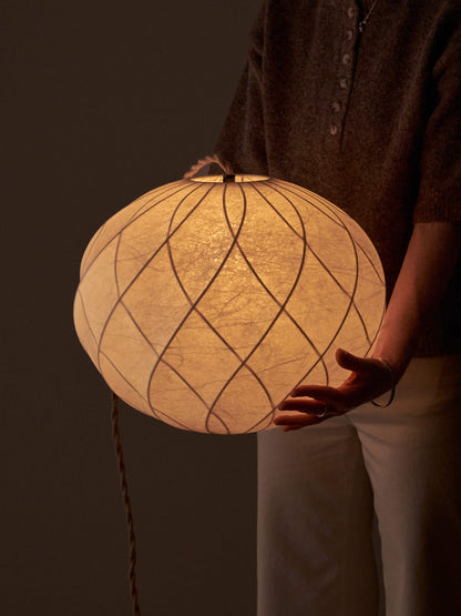 Italian mid-century cocoon pendant shade