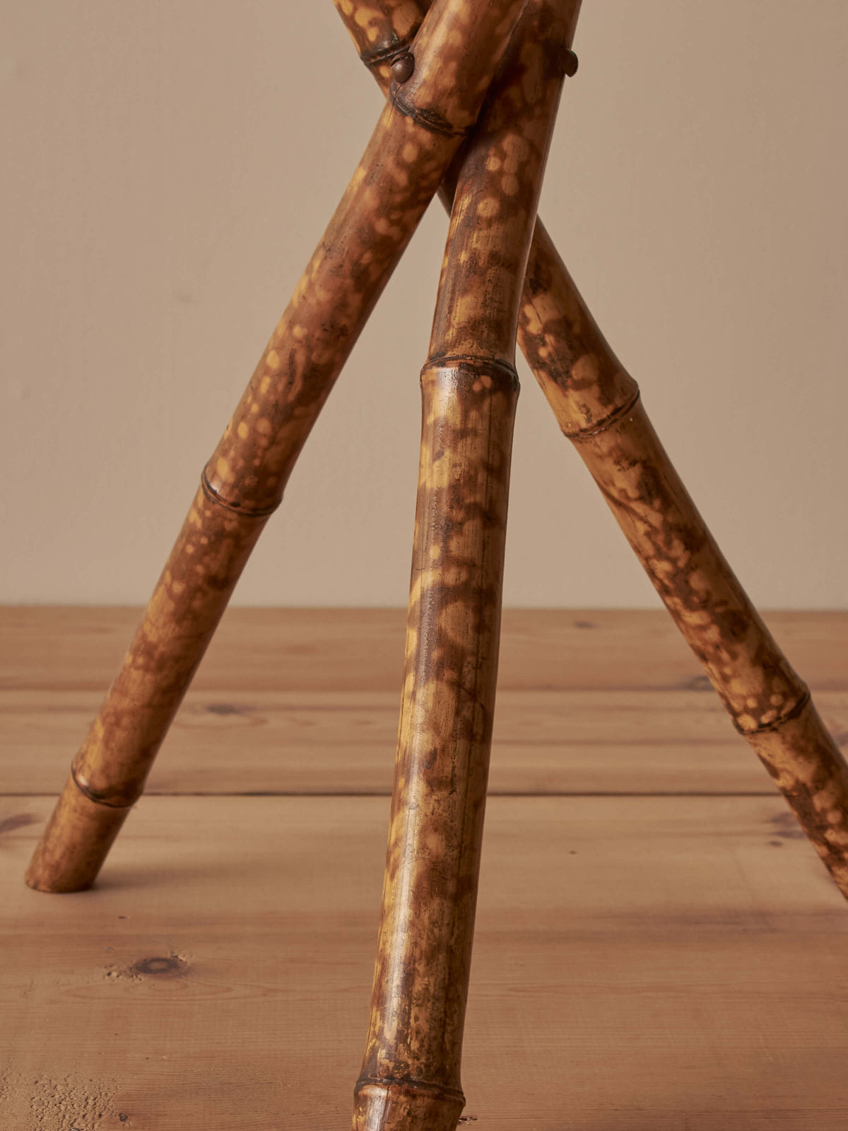Victorian hexagonal tiger bamboo side table