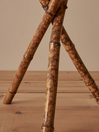 Victorian hexagonal tiger bamboo side table