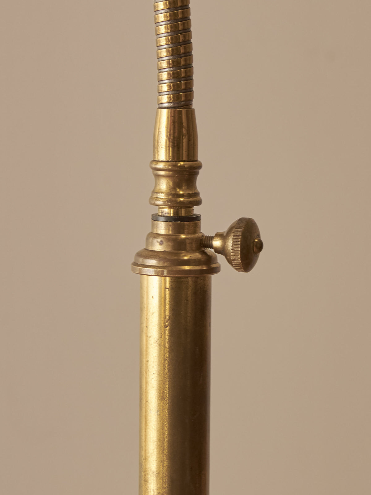 Mid-century vintage Christopher Wray brass clam floor lamp