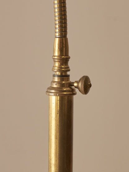 Mid-century vintage Christopher Wray brass clam floor lamp