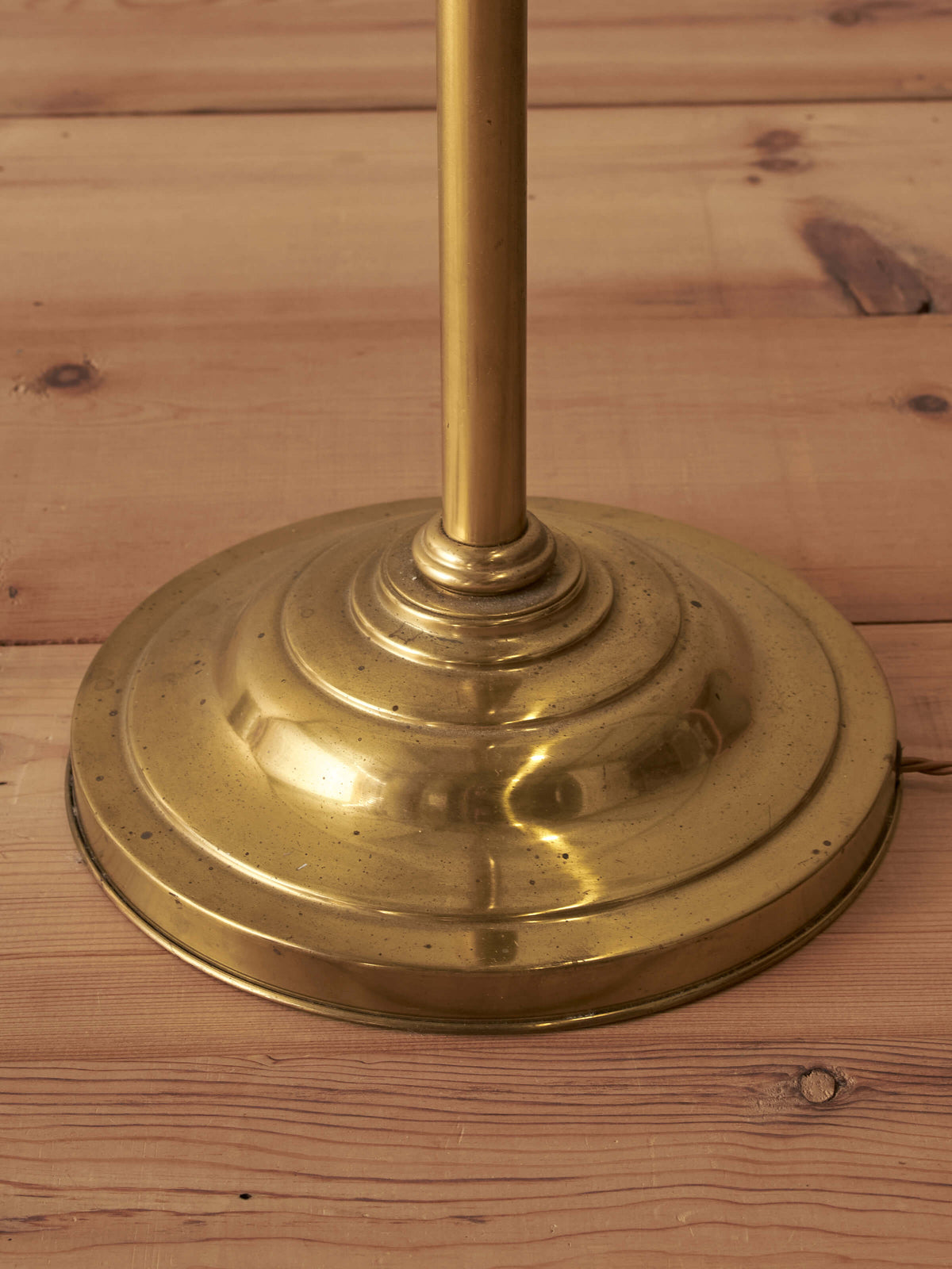 Mid-century vintage Christopher Wray brass clam floor lamp
