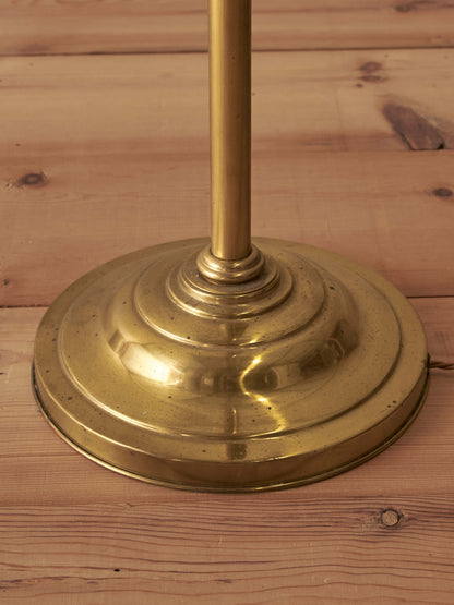 Mid-century vintage Christopher Wray brass clam floor lamp