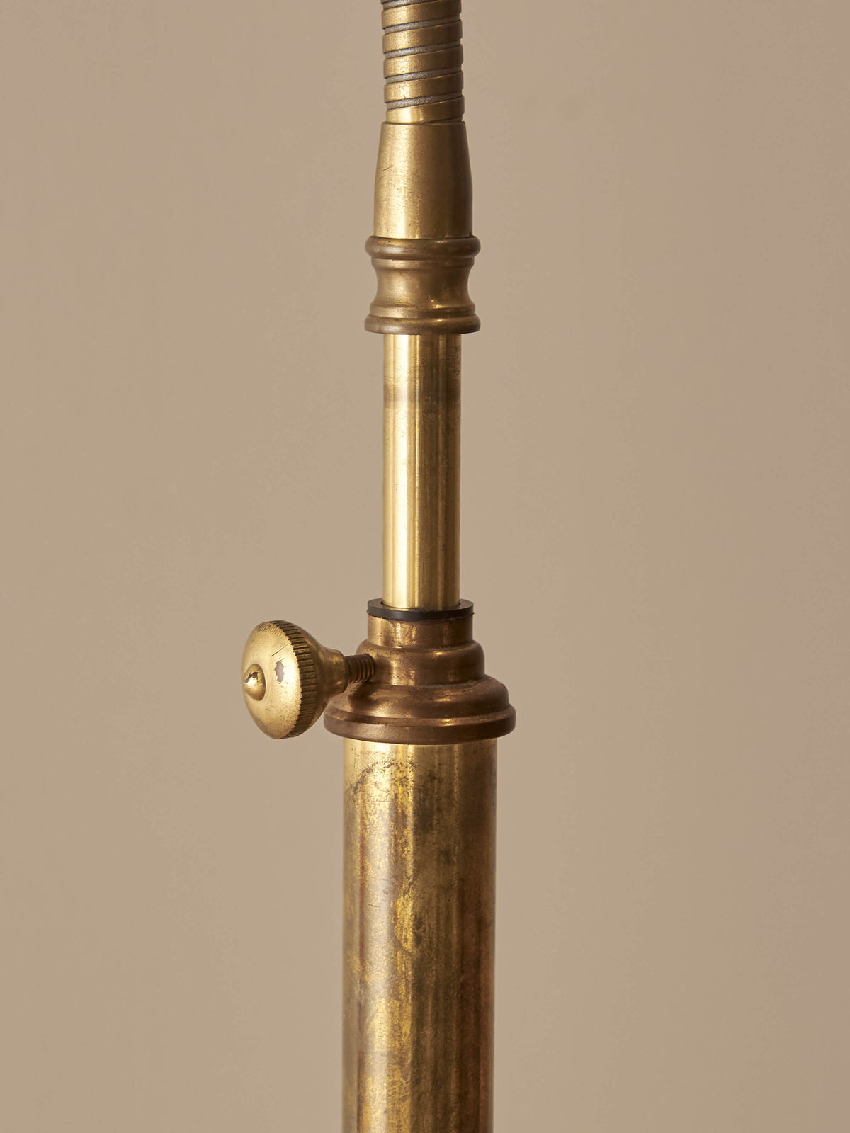 Mid-century vintage Christopher Wray brass clam floor lamp