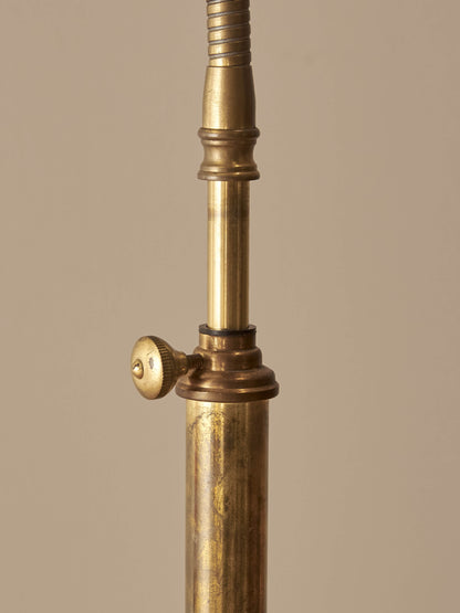 Mid-century vintage Christopher Wray brass clam floor lamp