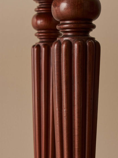 Early Victorian mahogany writing table with fluted legs