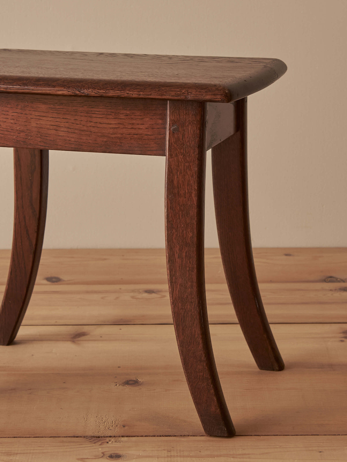 Antique rectangular oak stool