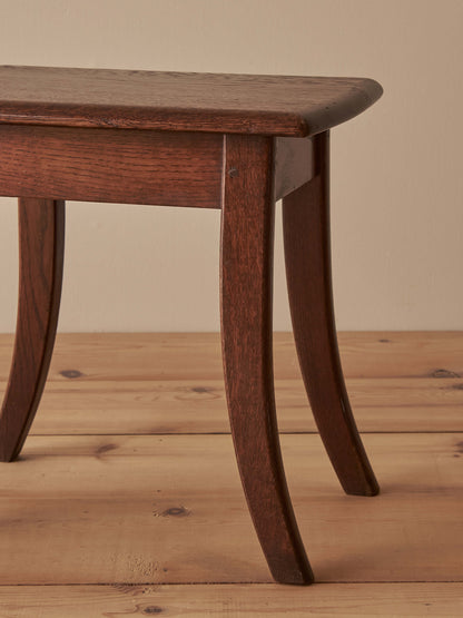 Antique rectangular oak stool