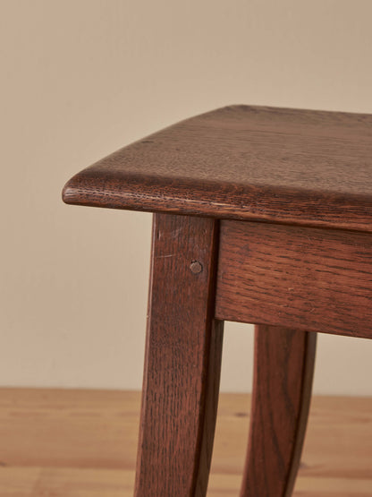 Antique rectangular oak stool