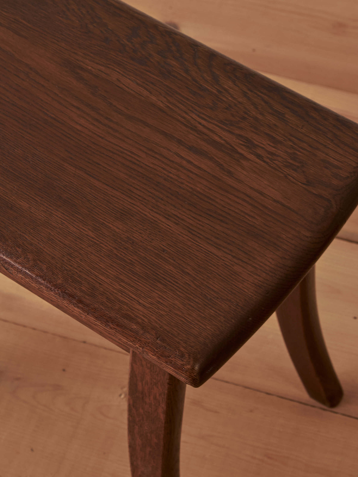 Antique rectangular oak stool