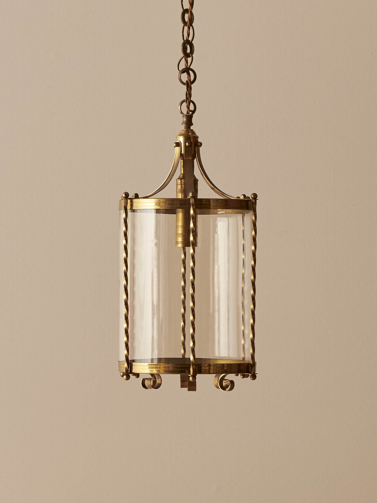 French antique decorative brass lantern