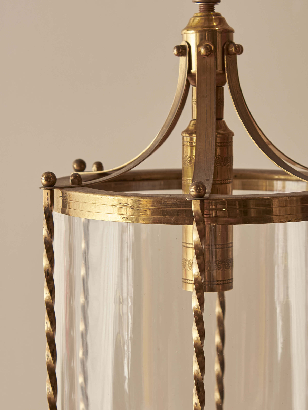 French antique decorative brass lantern