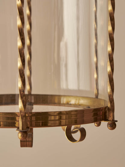 French antique decorative brass lantern