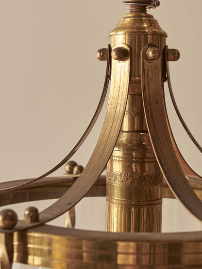 French antique decorative brass lantern
