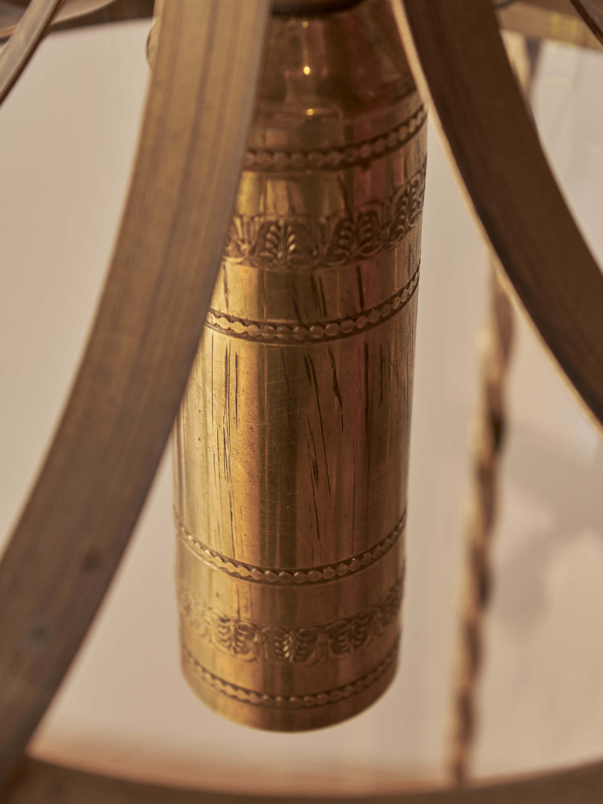 French antique decorative brass lantern