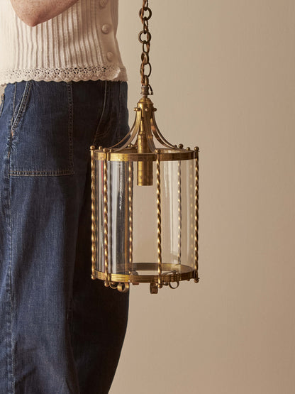 French antique decorative brass lantern