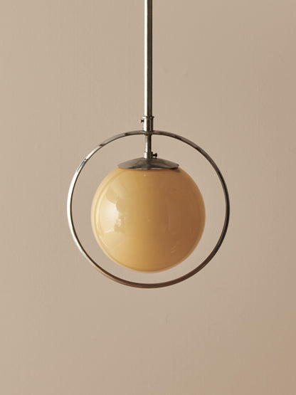 Mid-century chrome and glass pendant