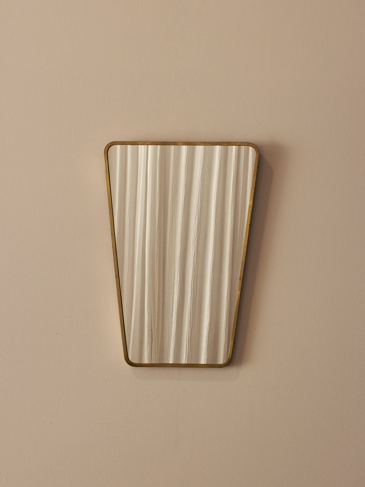 Mid-century Italian brass-framed mirror