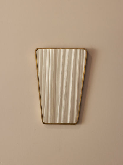 Mid-century Italian brass-framed mirror