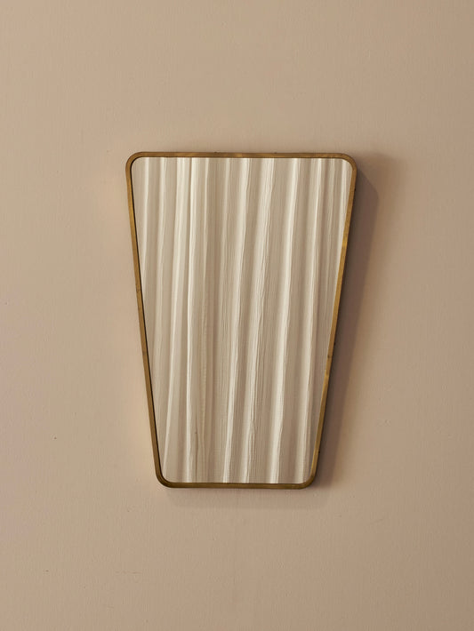 Mid-century Italian brass-framed mirror