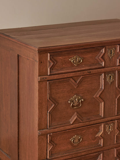 Charles II oak chest of drawers