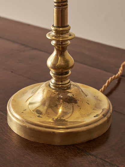 Art Deco brass clam table lamp