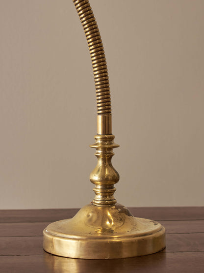 Art Deco brass clam table lamp