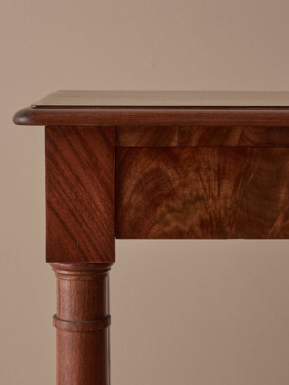 Regency mahogany console table on castors